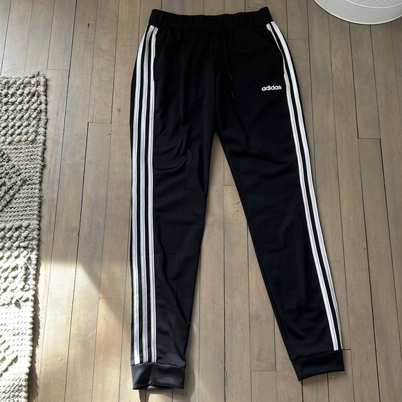 adidas sweatpants black and white straights size xs - Picture 1 of 5
